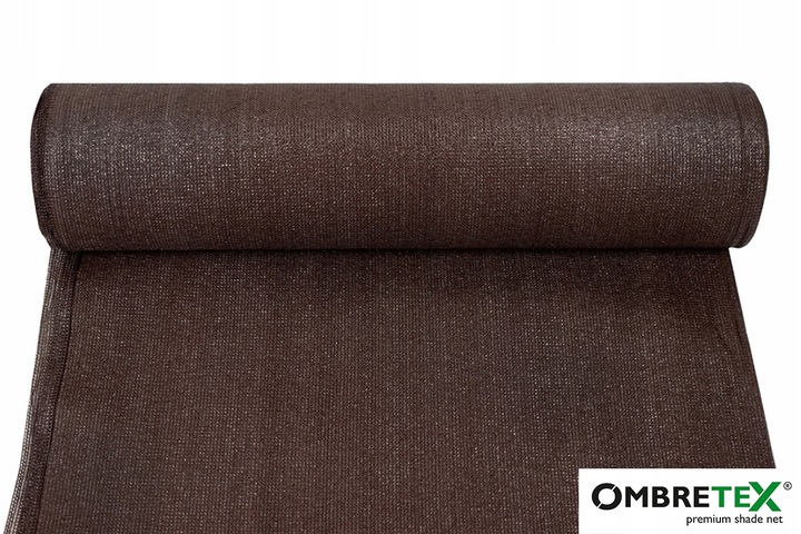 Siatka Cieniująca Na Ogrodzenie 1,5x30m 95% Płot Brązowa Osłona Tkanina