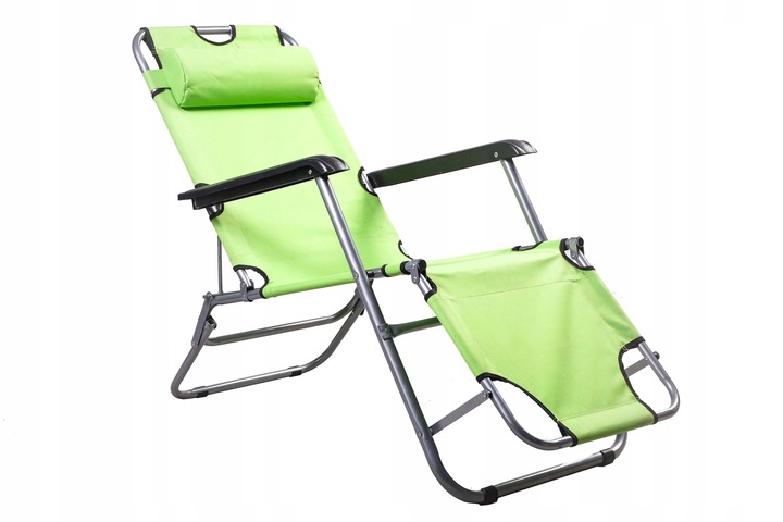 Leżak stal zielony Maxima