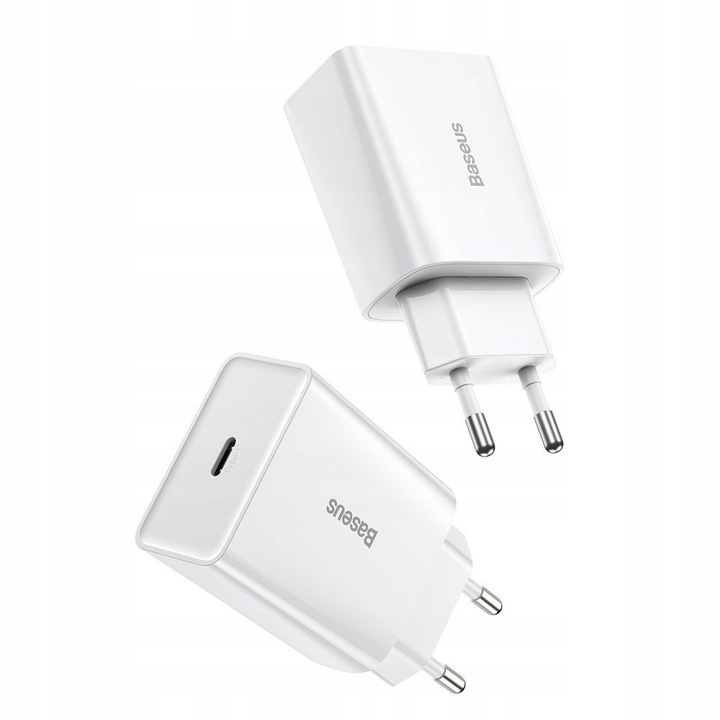 BASEUS SZYBKA ŁADOWARKA SIECIOWA MOCNA ZASILACZ USB-C TYPE-C QC 3.0 PD 20W