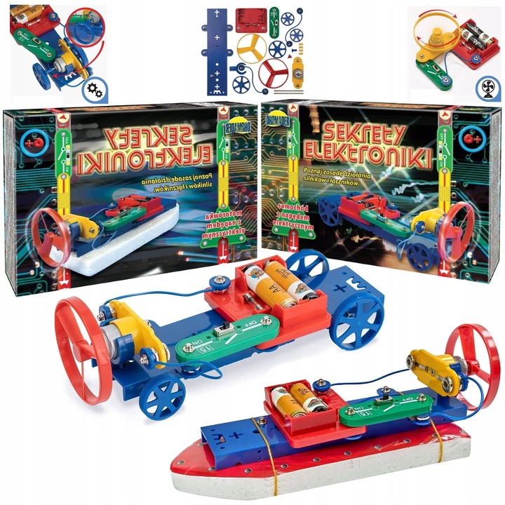 SEKRETY ELEKTRONIKI ZESTAW SAMOCHÓD + ŁÓDKA NAPĘD