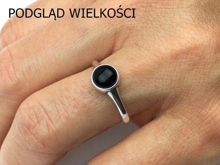 klasyczny pierścionek z małym oczkiem piasek pustyni rozmiary do wyboru