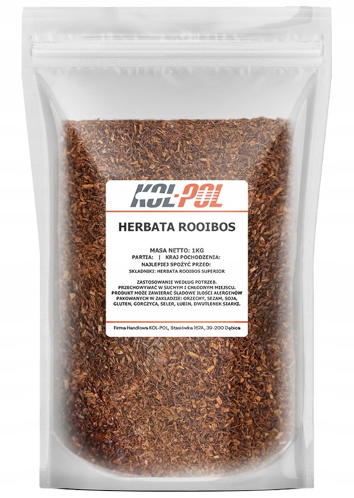 HERBATA ROOIBOS 1kg Superior Bez kofeiny naturalna wysoka jakość Kol-Pol