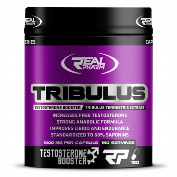 Tribulus Terrestris 1000mg 150 kaps. Real Pharm - Wzrost Testosteronu