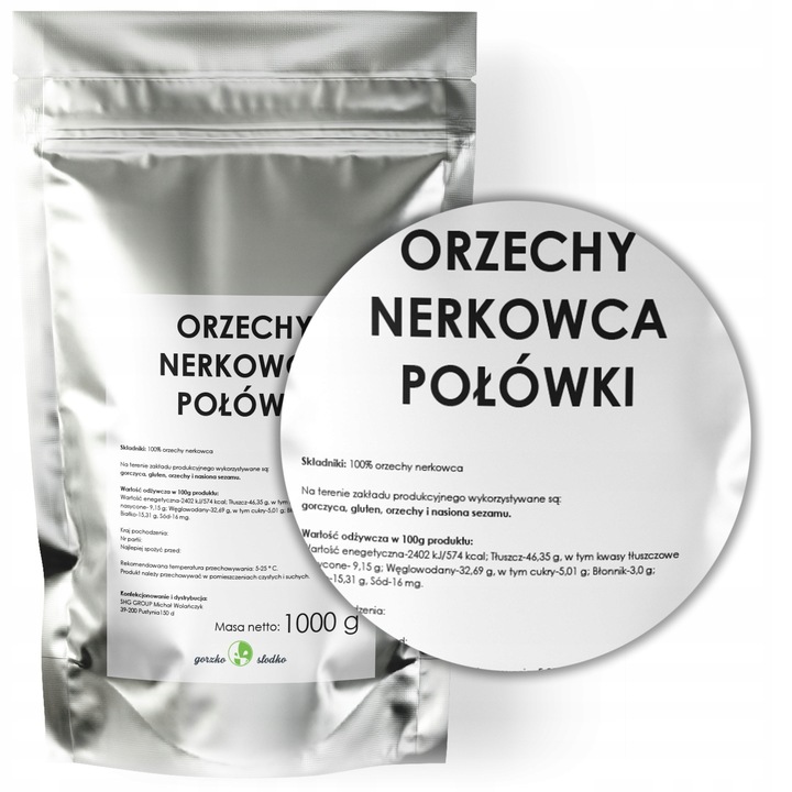 ORZECHY NERKOWCA połówki 1kg