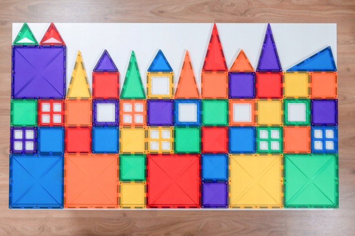 Klocki magnetyczne Starter 60 el. Connetix Rainbow zestaw startowy średni