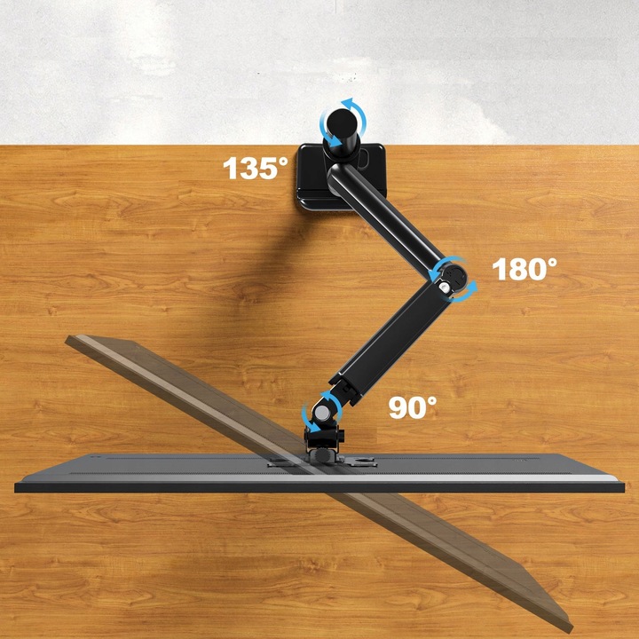 Regulowany WYSOKI Uchwyt Biurkowy do Monitora WIESZAK NA Monitor LCD 13-32"