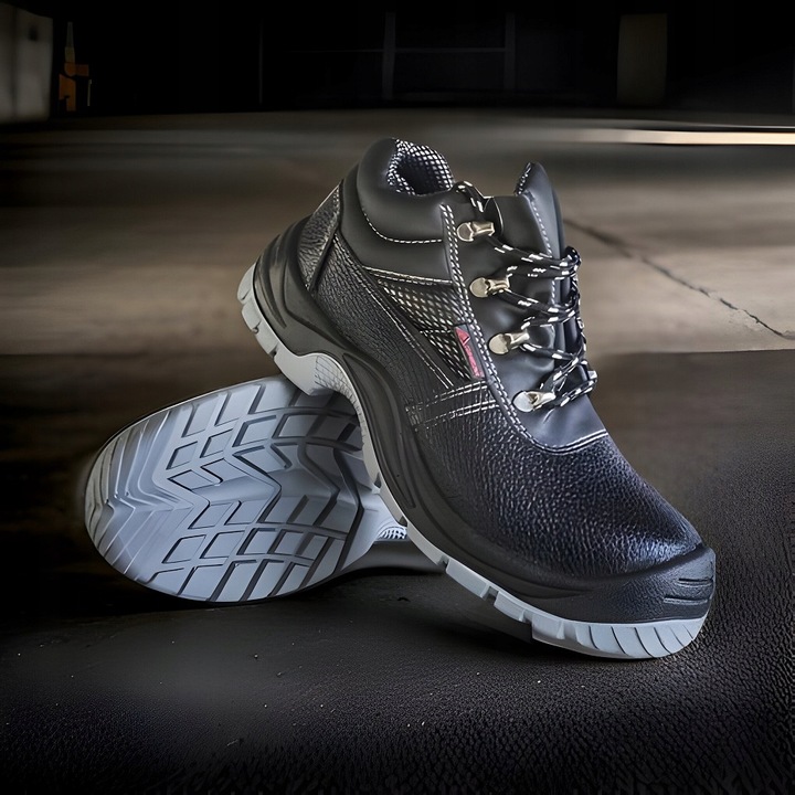 Męskie Robocze Buty Trzewiki Chroniące Palce Lekkie z Noskiem Stalowym S1