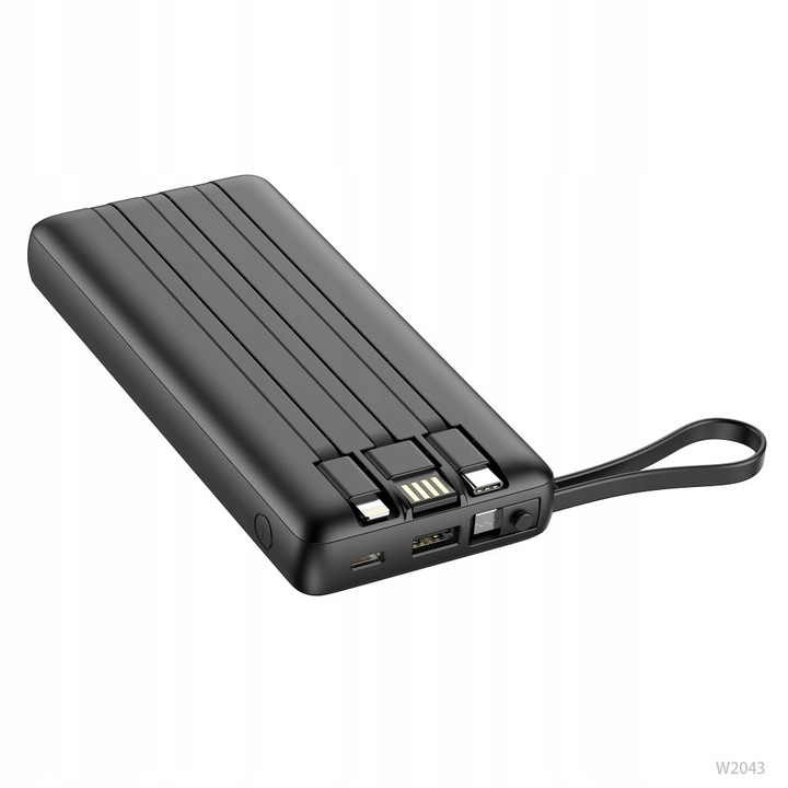 POWERBANK VEGER C20 BATERIA 20000mAh USB-C micro Lightning +wbudowany kabel