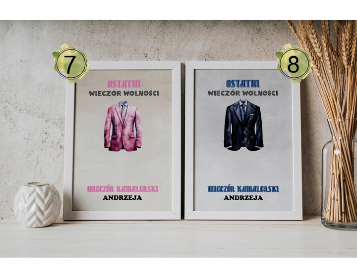 PREZENT NA WIECZÓR KAWALERSKI PAMIĄTKA OBRAZEK A4 IKWK