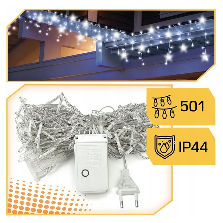 SOPLE LAMPKI CHOINKOWE 501 LED 22.5M ŚWIATEŁKA ŚWIĄTECZNE ZEWNĘTRZNE