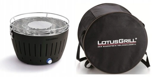GRILL OGRODOWY WĘGLOWY BEZDYMNY LOTUS PRZENOŚNY STANDARD TORBA OCHRONNA