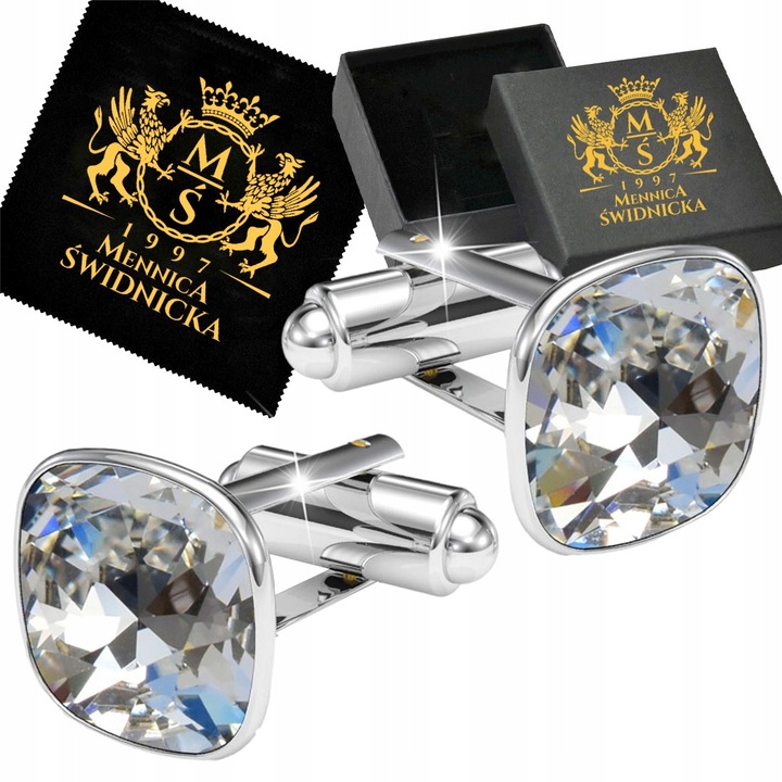 Spinki do Mankietów Koszuli Srebrne Stal Szlachetna 316L dla Niego Grawer