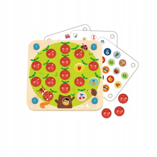 MEMORY GRA PAMIĘCIOWA JABŁUSZKA EDUKACYJNA ZNAJDŹ OBRAZEK GAME TOOKY TOY