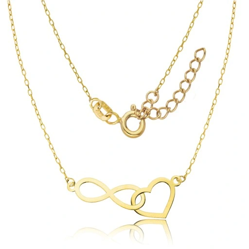 Złoty Łańcuszek Nieskończoność Celebrytka Grawer