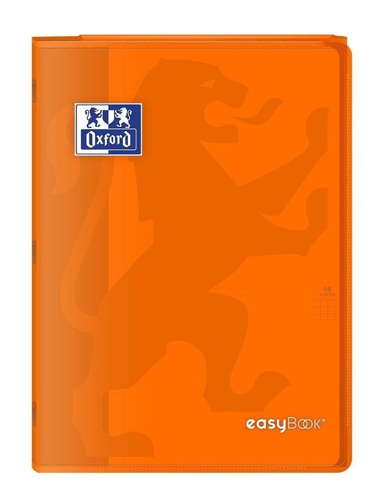 Zeszyt z okładką PP A4 60 kartek w kratkę OXFORD Easybook ZESTAW 8 kolorów