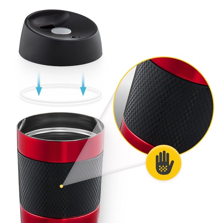 KUBEK TERMICZNY TERMOS GORĄCE NAPOJE DO 12H-24H KAWA HERBATA SZCZELNY 400ml