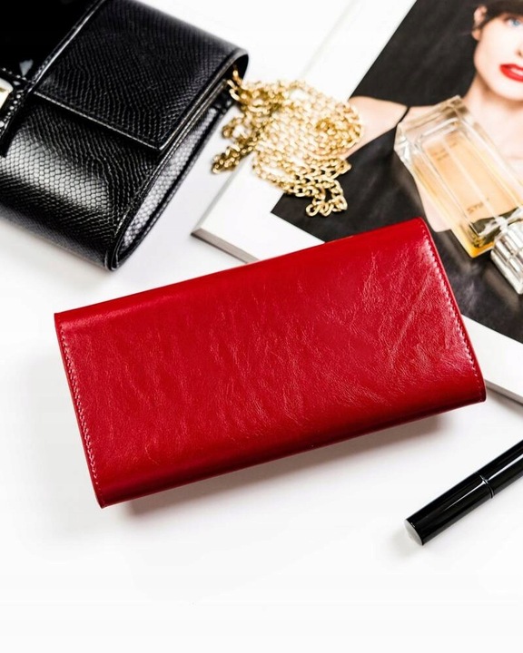 PETERSON pojemny portfel skórzany damski bigiel