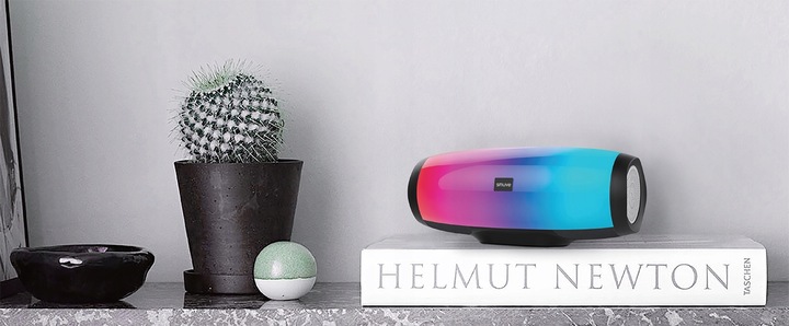 Głośnik Bluetooth Bezprzewodowy SMUVE Aura TWS USB FM XBass + LCD RGB