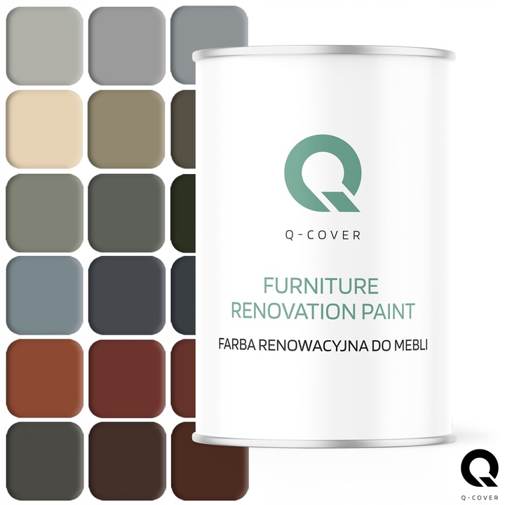 FARBA DO MEBLI KUCHENNYCH 1L FRONTÓW SZAFEK DO PŁYTY 16 KOLORÓW TRWAŁA