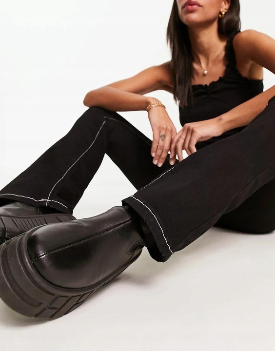 DON'T THINK TWICE SPODNIE WYSOKI STAN PRZESZYCIA KONTRAST ER2 NH2__XL