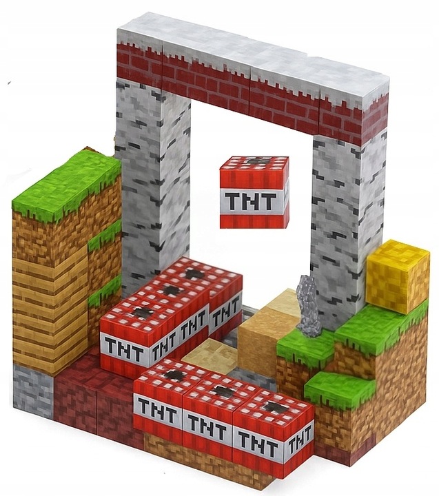 KLOCKI MAGNETYCZNE SZEŚCIANY 100KLOCKÓW W TYM 2FIGURKI KARTONIK DEDYKOWANE