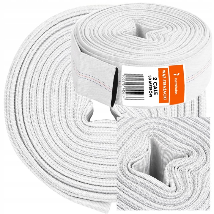 WĄŻ STRAŻACKI 2 cale PARCIANY DO WODY SZAMBA ŚCIEKÓW 2" 30 m WZMACNIANY