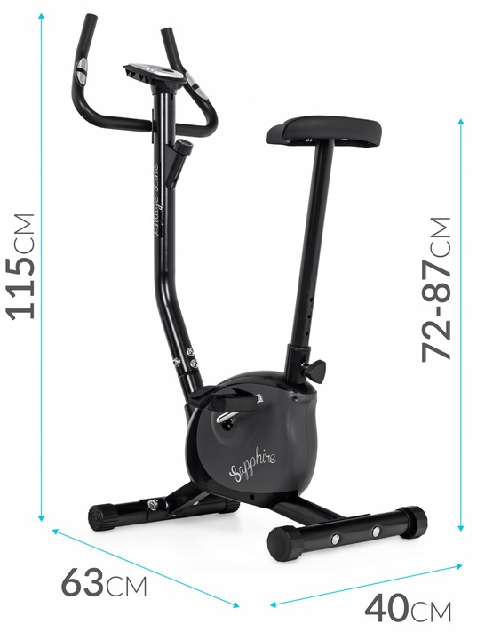 ROWER stacjonarny VINTAGE rowerek TRENINGOWY pionowy SAPPHIRE do ćwiczeń