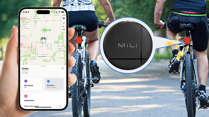 Lokalizator GPS LiTag MiLi lampka tylna do roweru światło rowerow IOS APPLE
