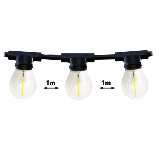 Oświetlenie 10m x10 E27 LED na płot altankę domek