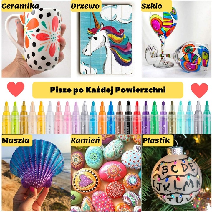 Pisaki Flamastry Mazaki AKRYLOWE Markery Art 0,7mm