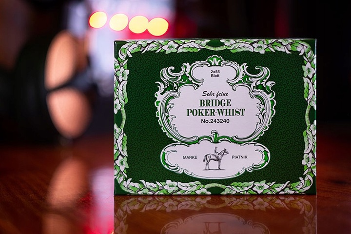 Karty podwójne, liście dębu. Piatnik