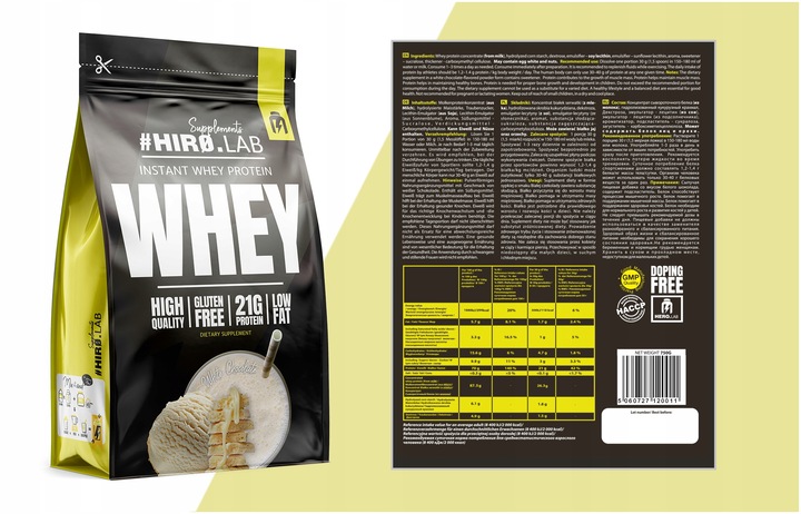 Białko koncentrat serwatkowe WPC 750 g Instant Whey Biała Czekolada hiro
