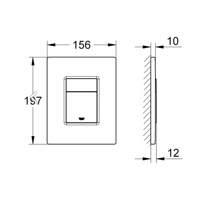 Przycisk spłukujący WC Grohe Skate srebrny chrom 38732000