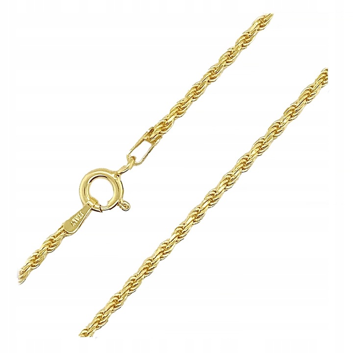Łańcuszek Złoty srebro pr. 925 Klasyczny Splot CORDA 55 cm x 1,5 mm