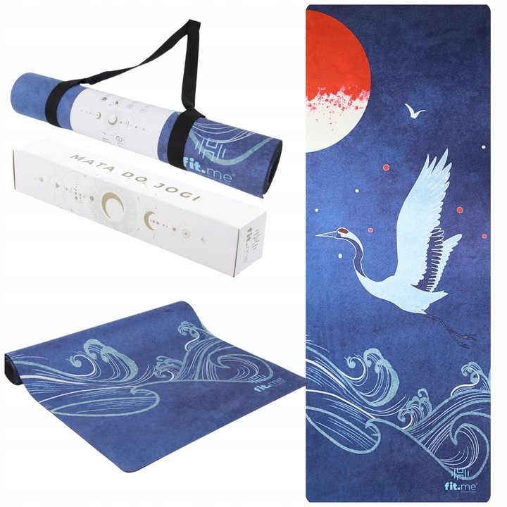 PIĘKNA MATA PREMIUM DO JOGI ĆWICZEŃ STABILNA ZAMSZOWA MIĘKKA 4 MM ZE WZOREM