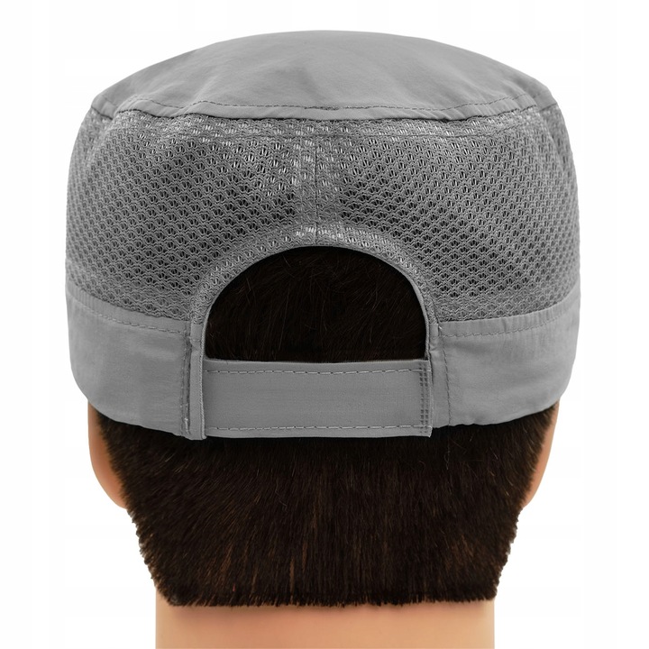 CZAPKA z Daszkiem Przewiewna Patrolówka z Siatką SZARA Pako Jeans