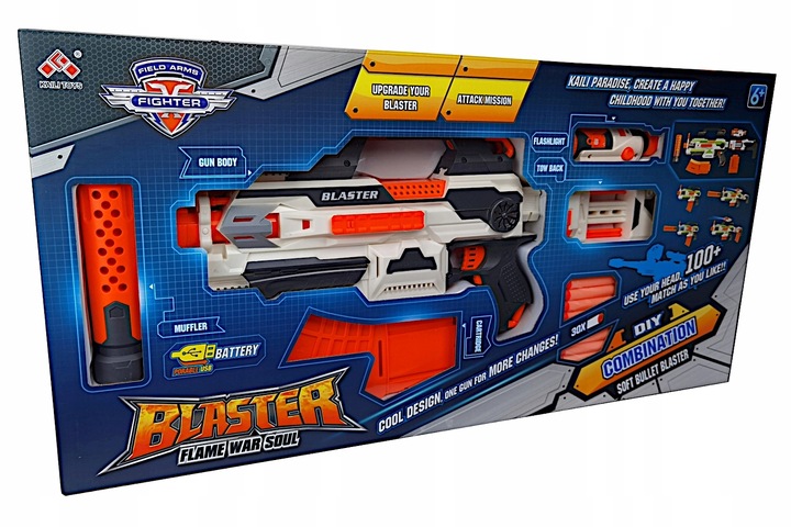 KARABIN PISTOLET AUTOMATYCZNY STRZAŁKI TŁUMIK BLAZE BLASTER 5w1 ELITE