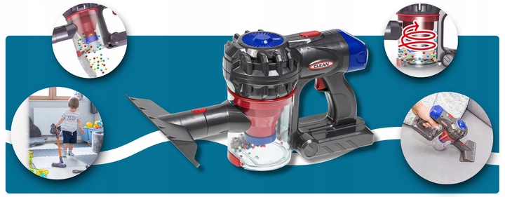 Odkurzacz Pionowy dla Dzieci z Dźwiękiem 2w1 i Ręczny Funkcja Ssania Dźwięk