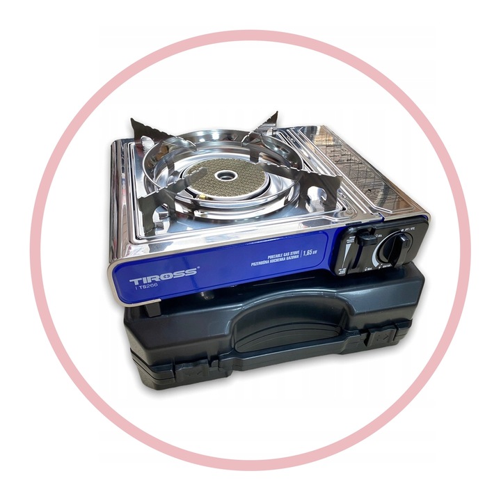 KUCHENKA TURYSTYCZNA TIROSS TS-266 SREBRNA 1650 W