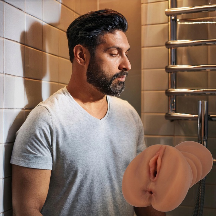 Męski masturbator Pochwa Usta Odbyt i Wibrator ANAL+ 3 PIERŚCIENIE EREKCJA