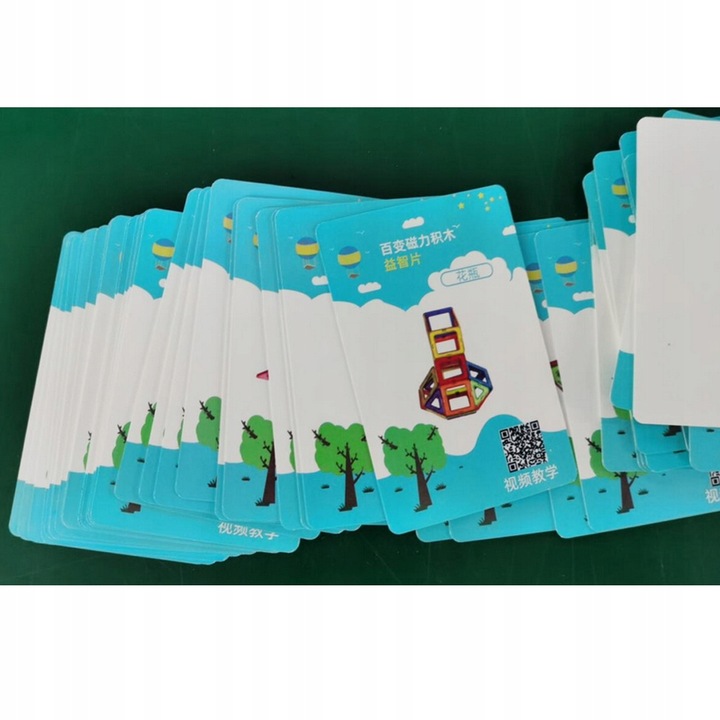 MAGNETYCZNE KLOCKI KONSTRUKCYJNE, ZESTAW 105 PŁYTEK MAGNETYCZNYCH, PREZENT