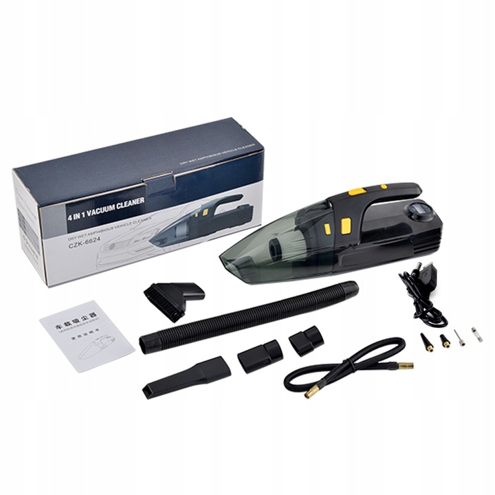 ODKURZACZ KOMPRESOR SAMOCHODOWY POMPKA ROWEROWA ELEKTRYCZNA SPRĘŻARKA