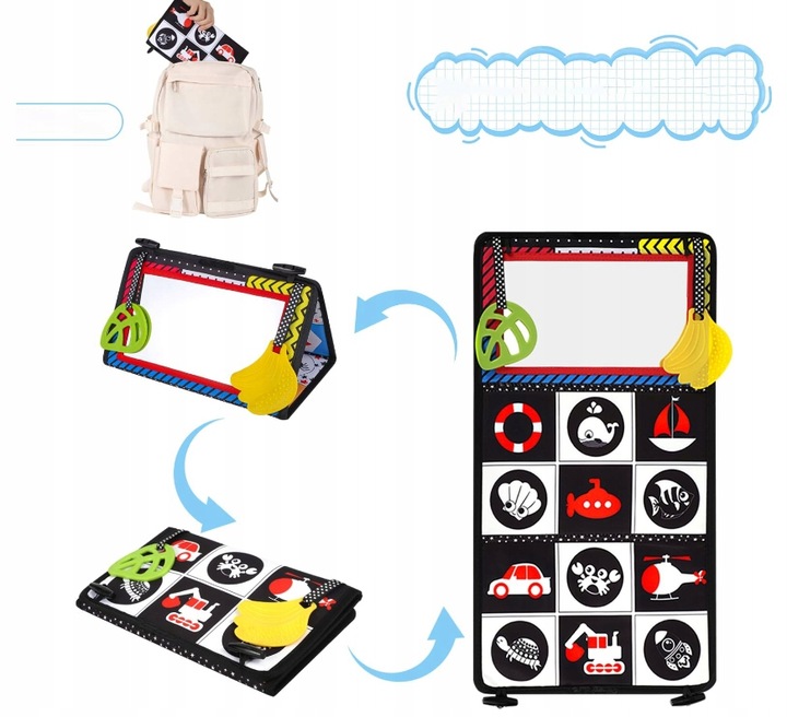 ZABAWKA SENSORYCZNA SKŁADANA Z LUSTERKIEM DLA DZIECI Wersja cyfrowa