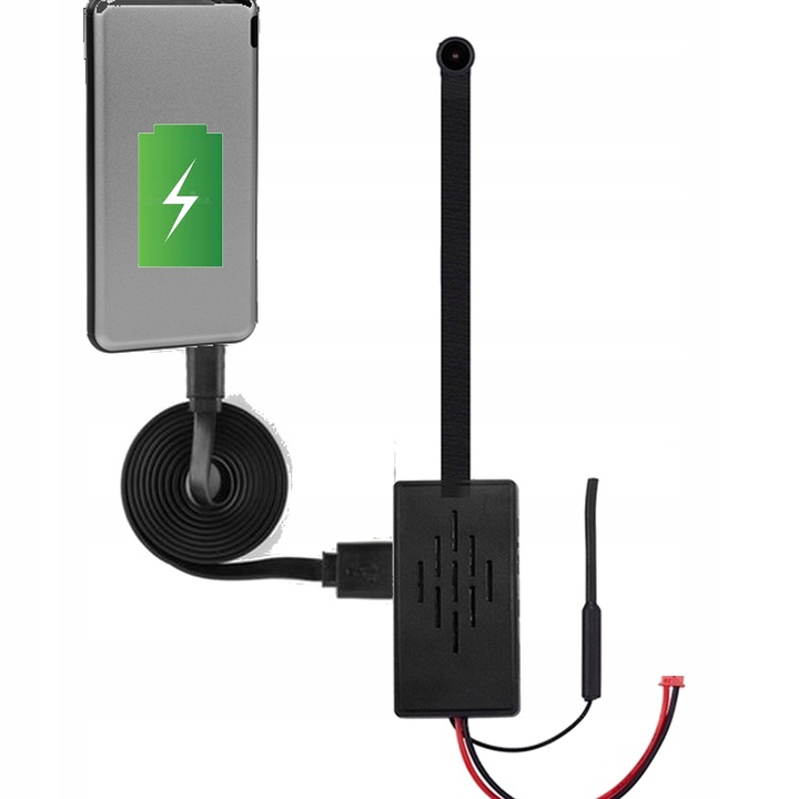MINI KAMERA SZPIEGOWSKA ELASTYCZNA WIFI JAK GUZIK APLIKACJA DETEKCJA RUCHU