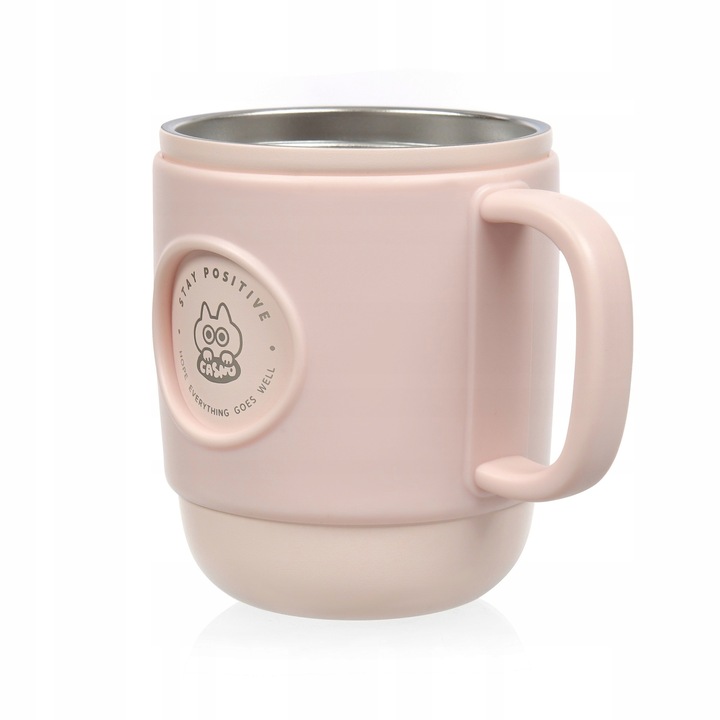 Kubek Termiczny ze Słomką Casno Booker 450 ml Różowy