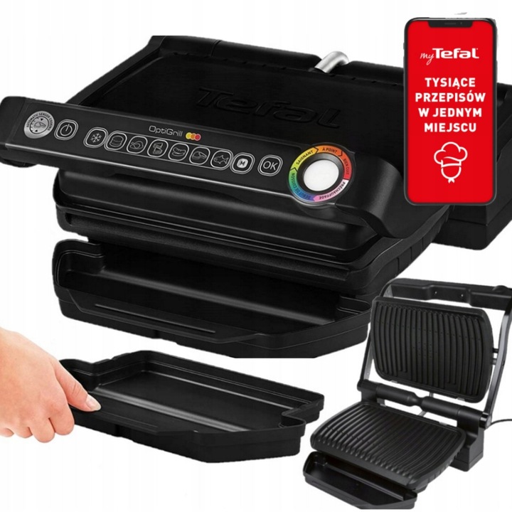 Grill elektryczny Tefal OptiGrill 2000 W GC705816 / 6 PROGRAMÓW