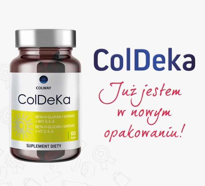 ____ColDeKa____Colway Witaminy D3 K2 A SHIITAKE + BETA D GLUKAN 60 kapsułek