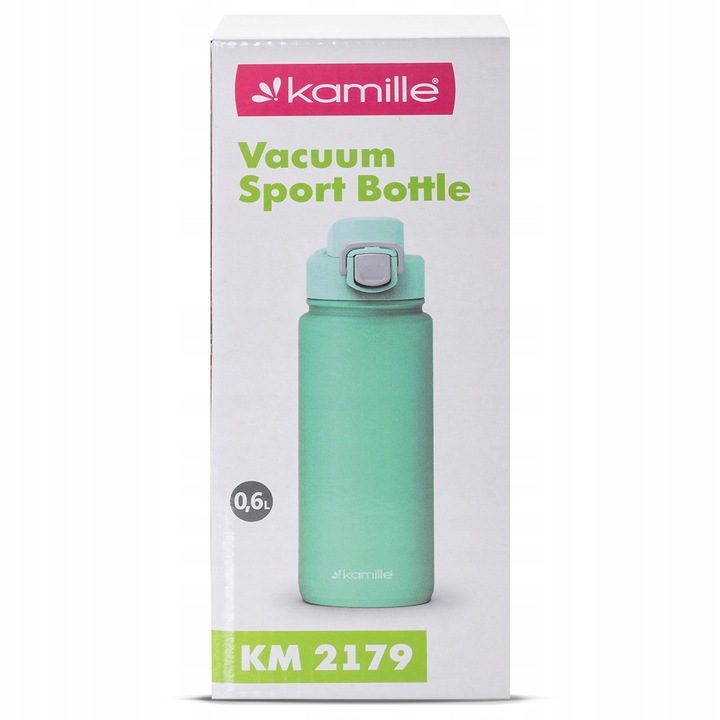 KUBEK TERMICZNY TERMOS STALOWY 100% SZCZELNY pojemny bidon KAMILLE 600 ml