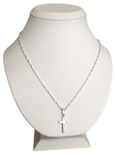 Łańcuszek srebrny 925 Krzyżyk Komplet (na PREZENT Komunia )