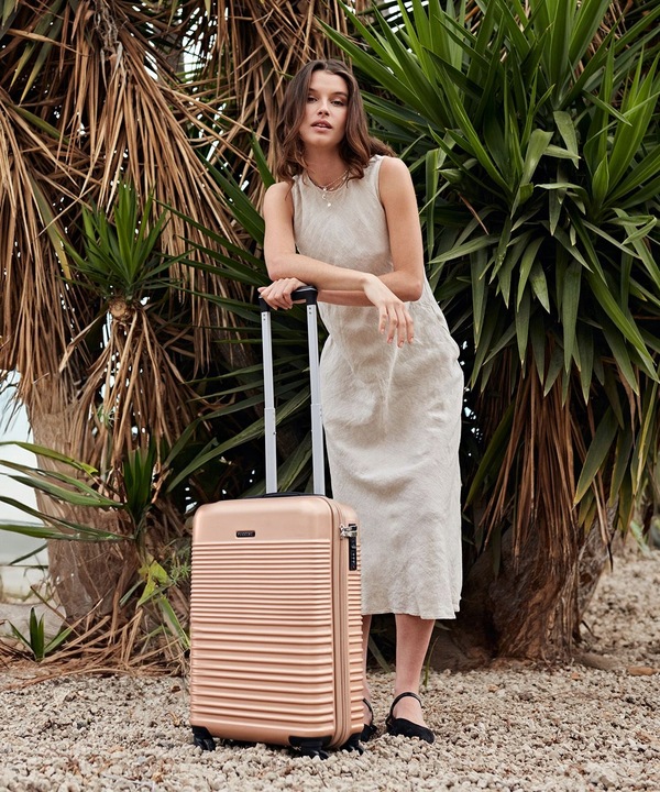 Walizka Kabinowa Podróżna Na Kółkach Twarda PUCCINI Szampańska ABS028C-6C
